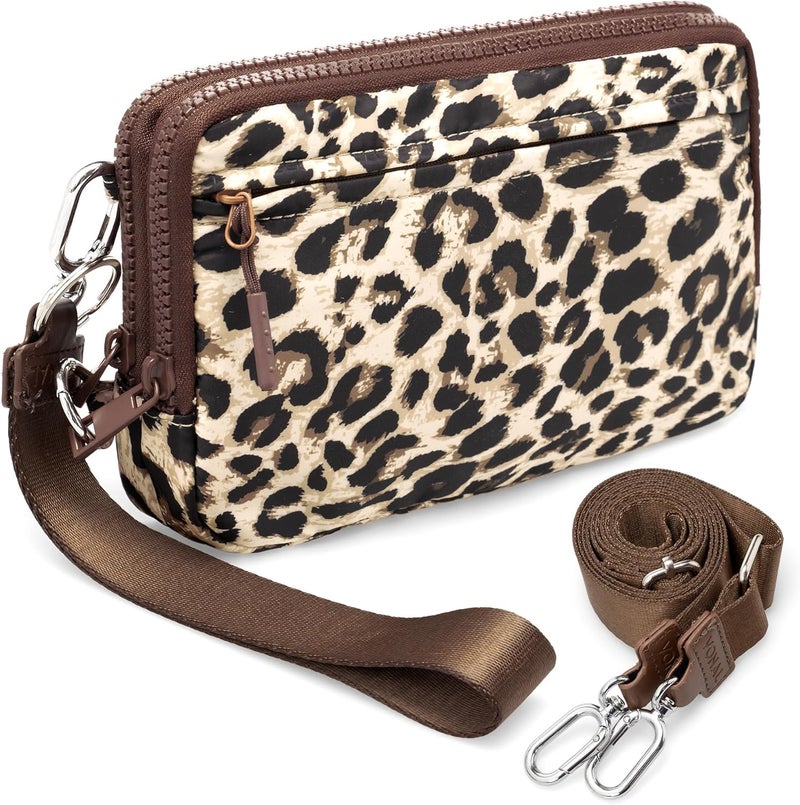VONAL Store Wristlet Wallets for Women, RFID Wristlet Purse Built in Wallet, Small Nylon Crossbody Bags, Credit Card Holder - Image 1